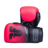 Guantes de boxeo Fighter Training PU - negro/rosa, FBG-TRP-003