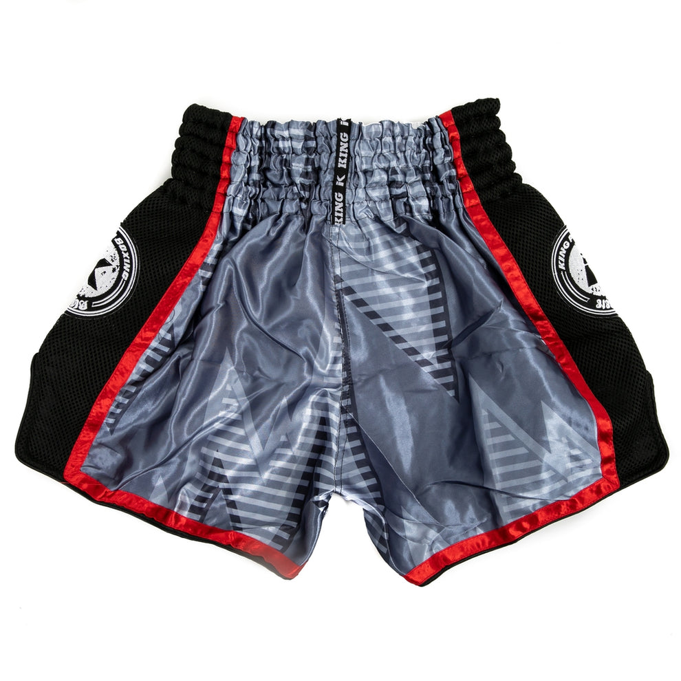 King Classic Muay Thai Shorts - black/gray/red, KPB STADIUM 2