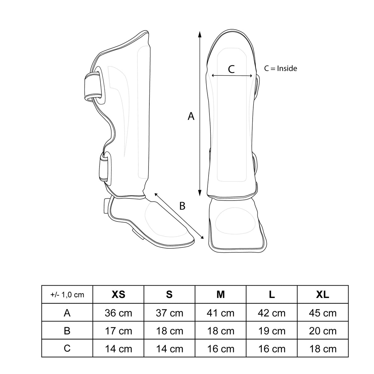 Top Ten Shin and Instep Guard “Power Ink" - gold/black