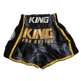 Pantalones cortos King Classic Muay Thai, color negro y dorado, KPB STADIUM 1