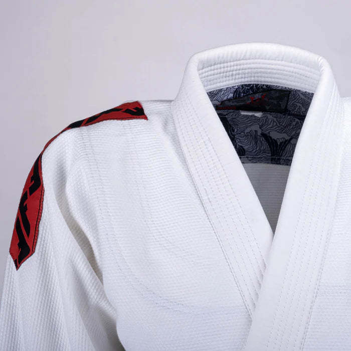 Uniforme de luchador BJJ Samurai - blanco, BJJBW-N03