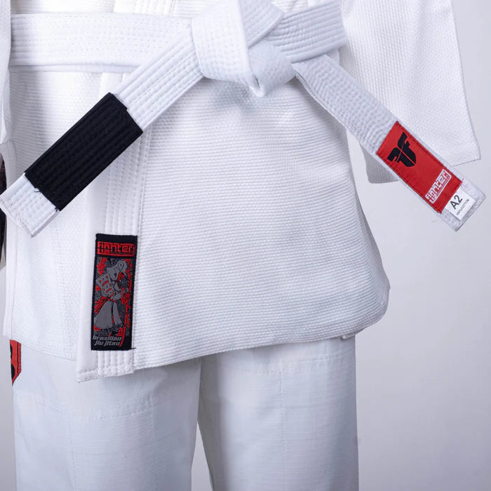 Uniforme de luchador BJJ Samurai - blanco, BJJBW-N03