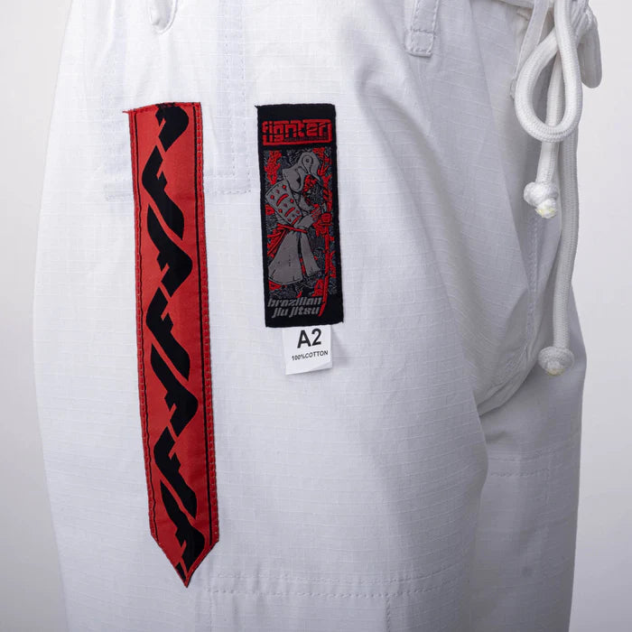 Uniforme de luchador BJJ Samurai - blanco, BJJBW-N03