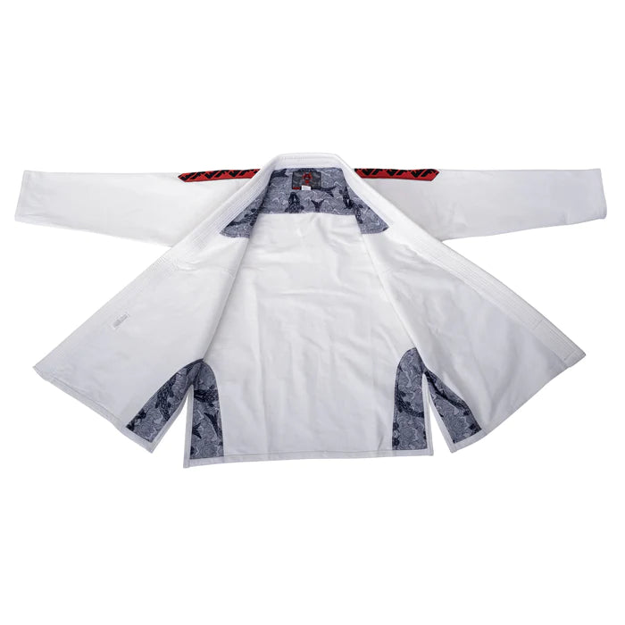 Uniforme de luchador BJJ Samurai - blanco, BJJBW-N03