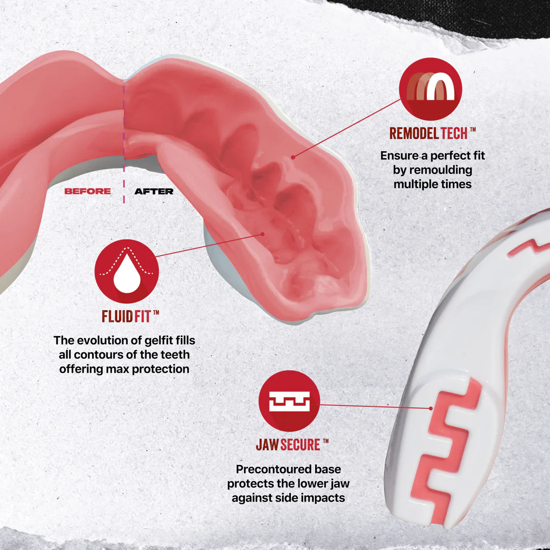 SafeJawz Extro Series Pink Fangz Mouthguard