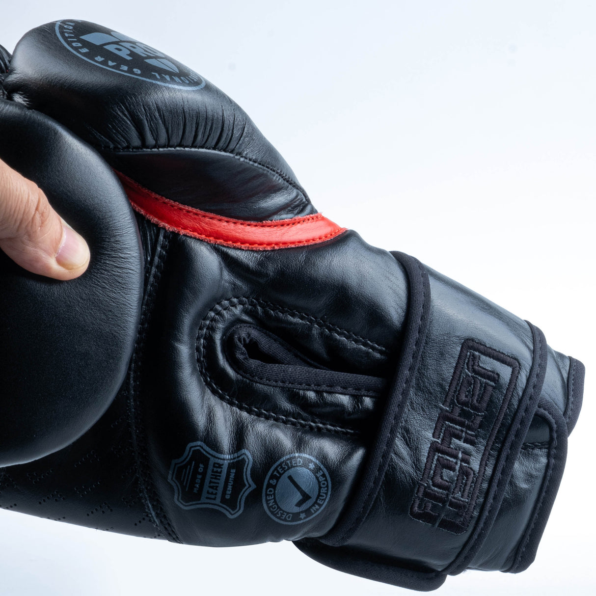 Guantes de boxeo Fighter Pro, color negro, FBG-PRO-002