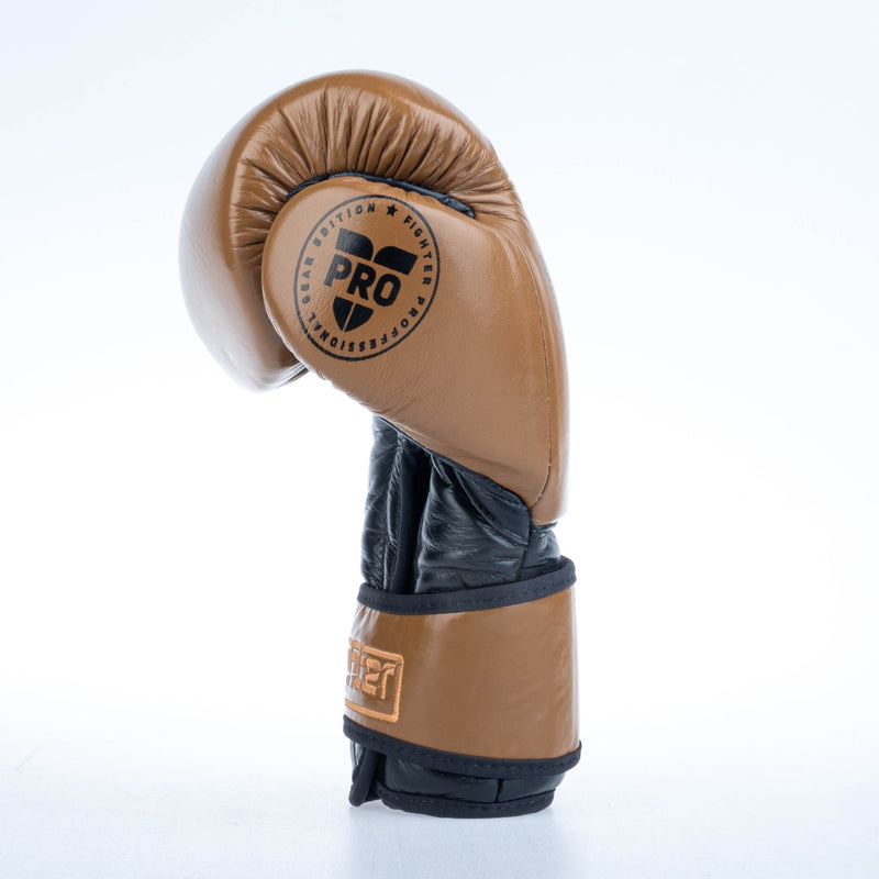 Guantes de boxeo Fighter Pro, color negro, FBG-PRO-002