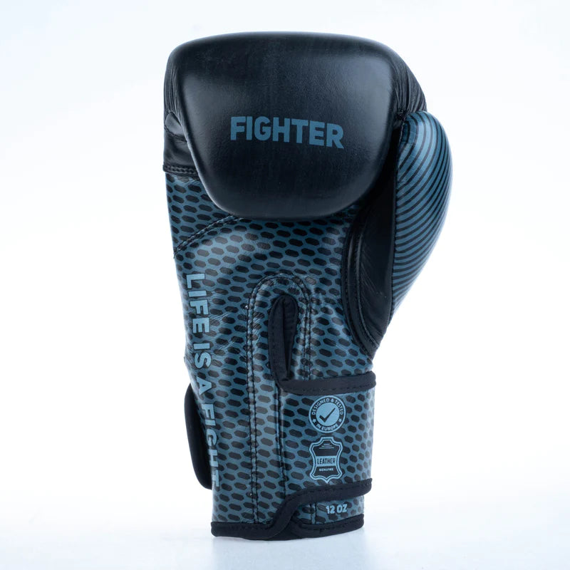 Guantes de entrenamiento de boxeo Fighter - negros, FBG-TRN-002