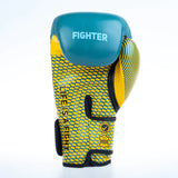 Guantes de boxeo de entrenamiento Fighter - azul/amarillo, FBG-TRN-003