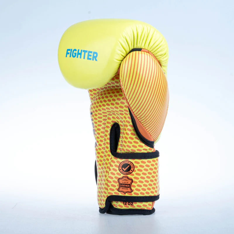 Guantes de boxeo de entrenamiento para luchadores, color amarillo/naranja, FBG-TRN-004