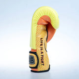 Guantes de boxeo de entrenamiento para luchadores, color amarillo/naranja, FBG-TRN-004