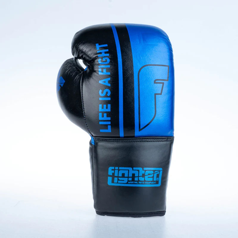 Guantes de boxeo de competición Fighter - azul, FBGF-002BL