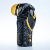 Guantes de boxeo de competición Fighter - negro/dorado, FBGF-002GL