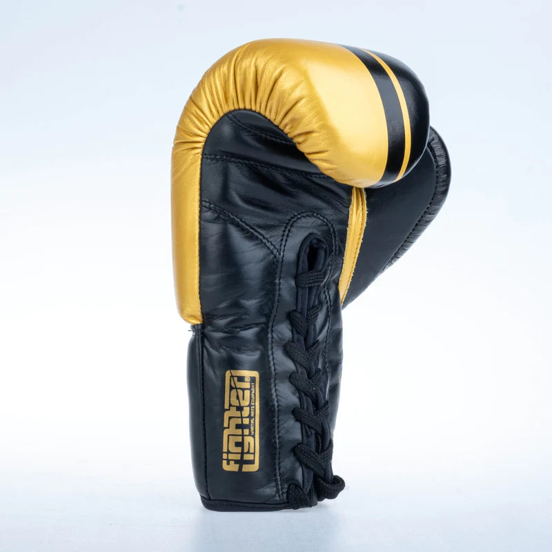 Fighter Boxing Gloves Competition - black/gold, FBGF-002GL