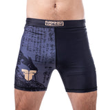 Pantalones cortos de combate MMA - La vida es una pelea - gris, FSHM-12