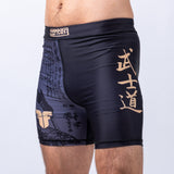 Pantalones cortos de combate MMA - La vida es una pelea - gris, FSHM-12