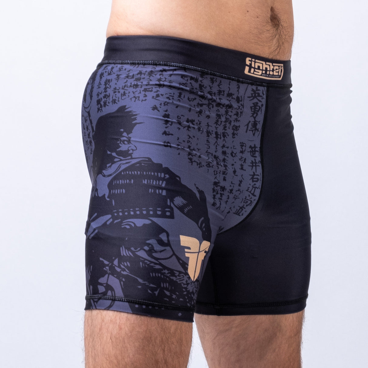 Pantalones cortos de combate MMA - La vida es una pelea - gris, FSHM-12