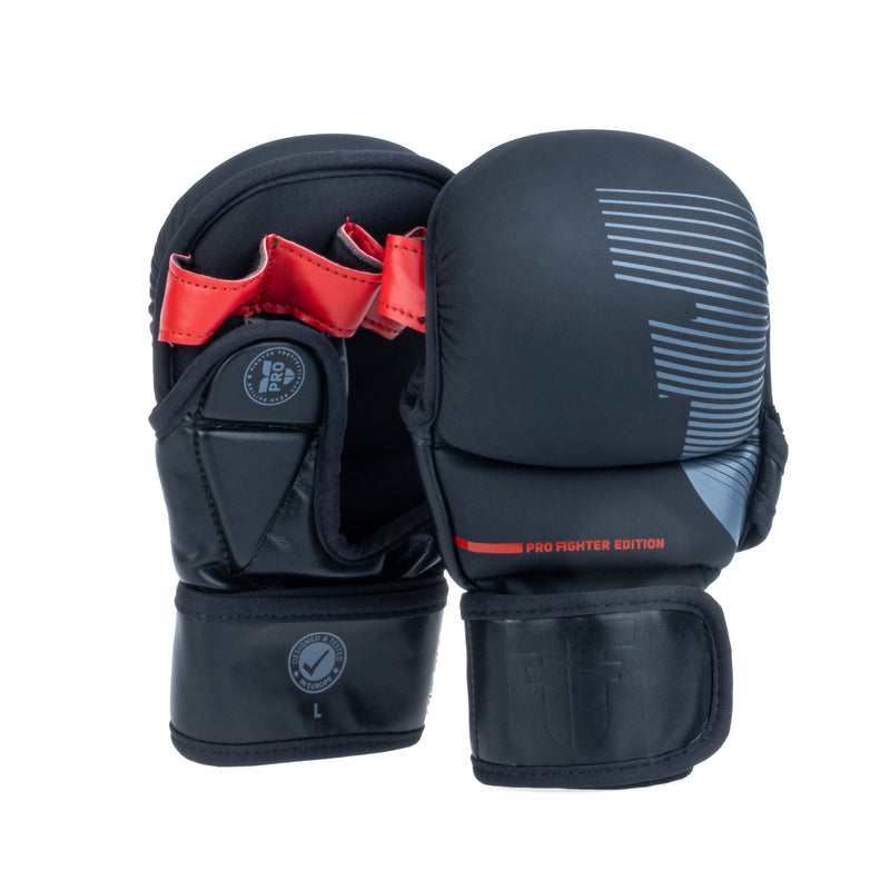 Guantes de MMA Fighter Pro PU - negros, FMG-PRO-001