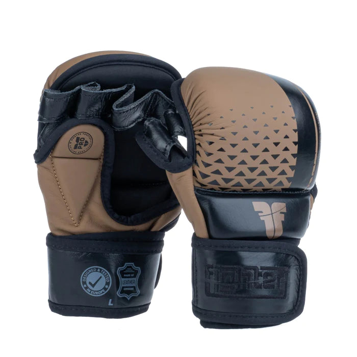 Fighter MMA Gloves Pro black brown FMGL PRO 001 Fighters Inc. Martial Arts Equipment