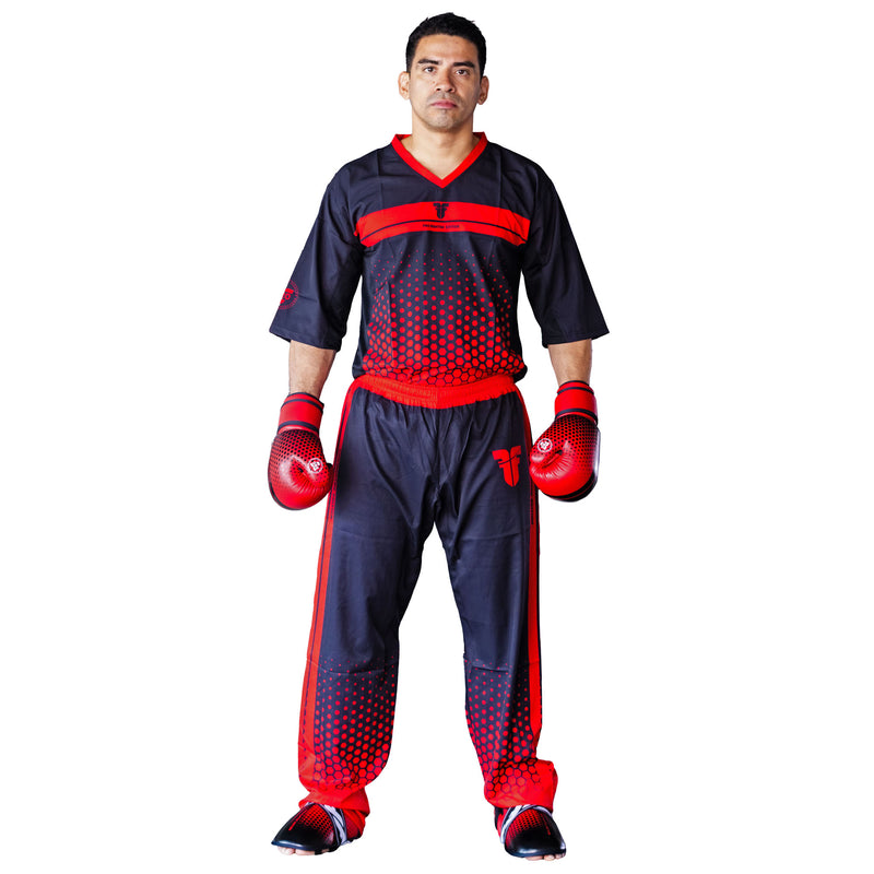 Uniforme de luchador profesional - rojo/negro