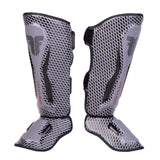 Fighter Shinguards Thai Ergo - grey/black/red, FSG-004ND3