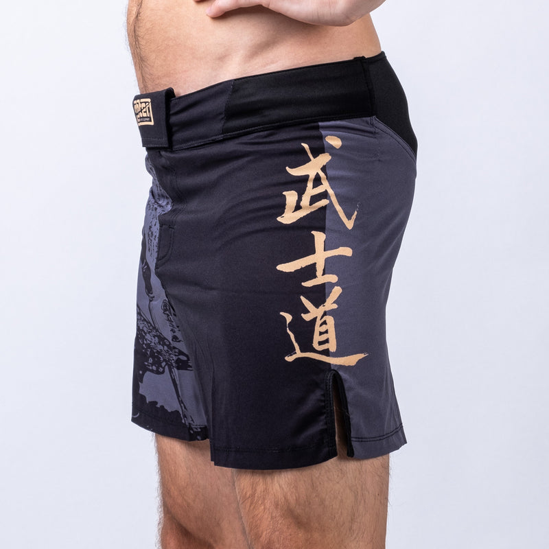 Pantalones cortos de combate MMA - La vida es una pelea - gris, FSHM-12