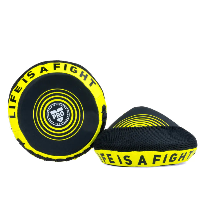 Fighter Round Shield Pro Small - black/neon, FSMPR-001-NB