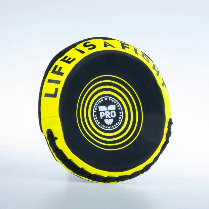 Fighter Round Shield Pro Small - black/neon, FSMPR-001-NB