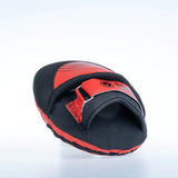 Escudo protector redondo Fighter Pro pequeño, negro y rojo, FSMPR-001-RB