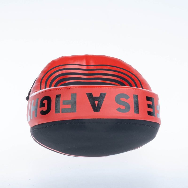 Escudo ovalado Fighter Pro pequeño, negro y rojo, FSMPR-002-RB