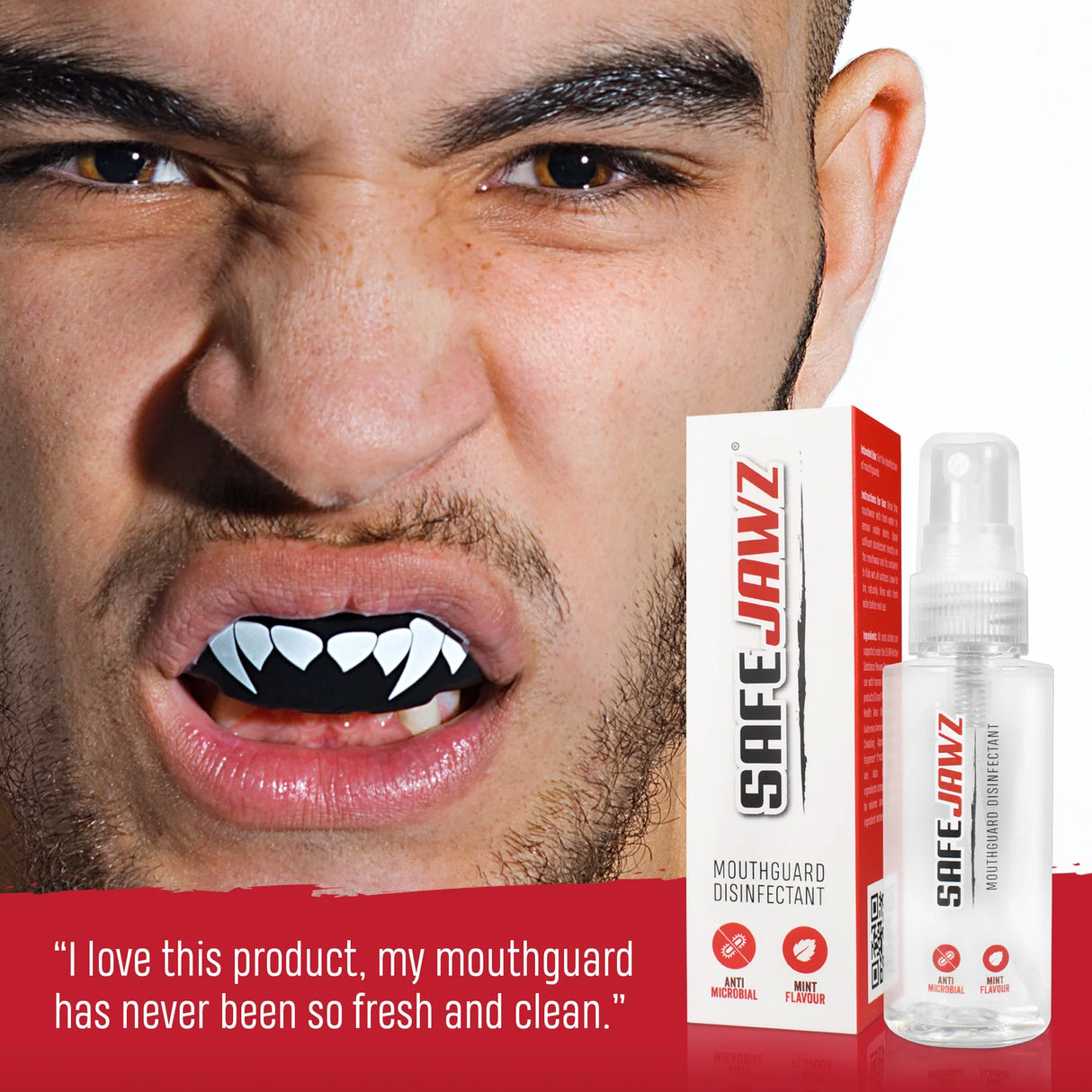 SafeJawz Mouthguard Disinfectant Spray. Mint Flavoured