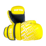 TOP TEN Guantes abiertos Prism Pointfighter en color amarillo neón mate brillante/negro