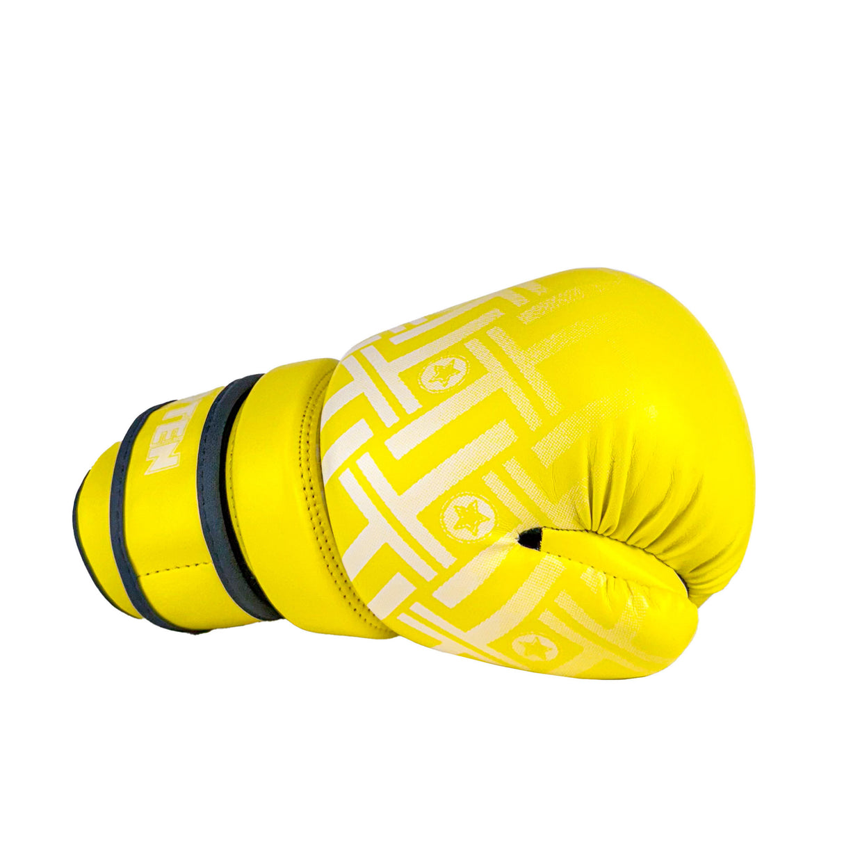 TOP TEN Guantes abiertos Prism Pointfighter en color amarillo neón mate brillante/negro