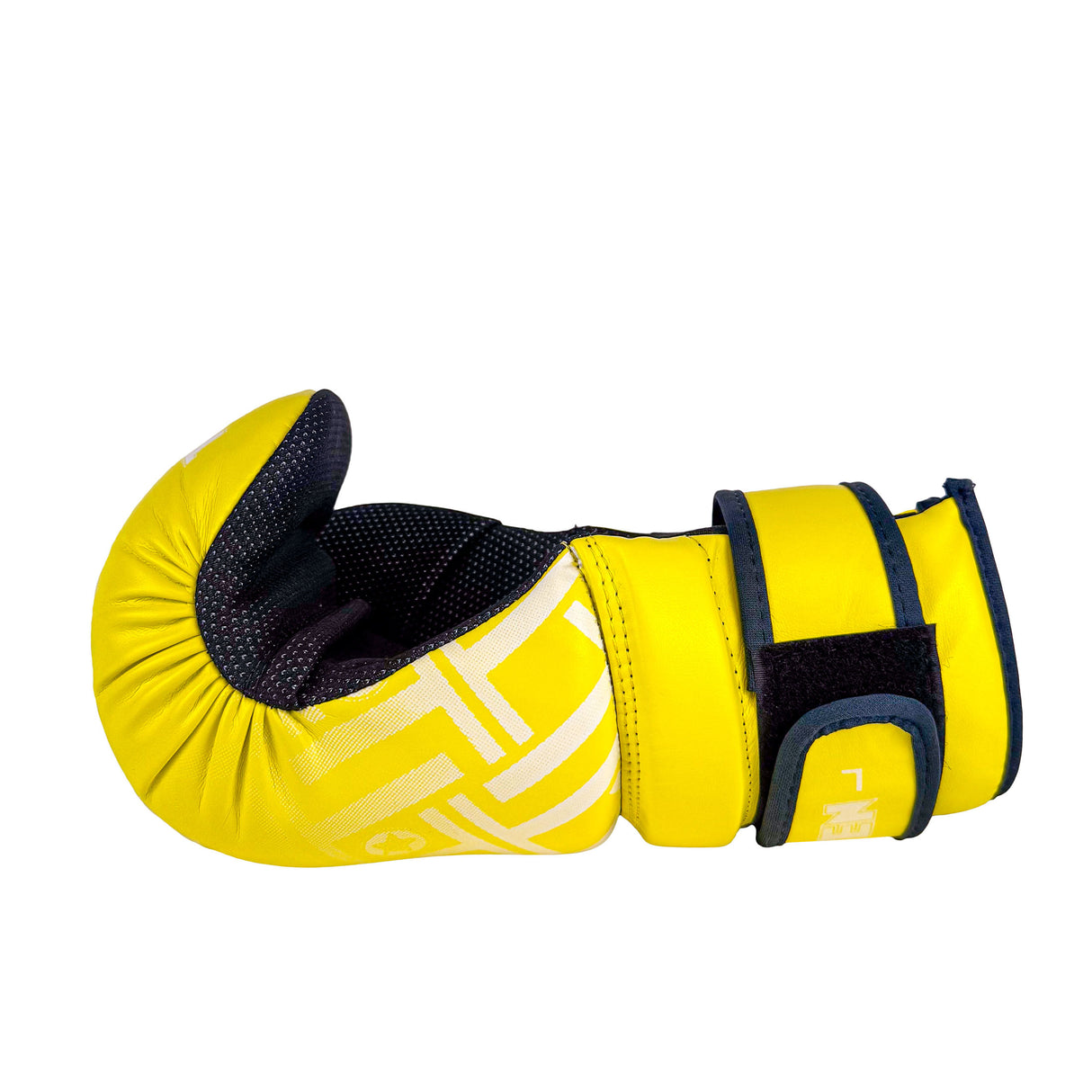 TOP TEN Guantes abiertos Prism Pointfighter en color amarillo neón mate brillante/negro