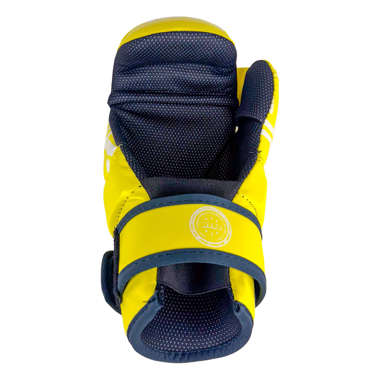 TOP TEN Guantes abiertos Prism Pointfighter en color amarillo neón mate brillante/negro