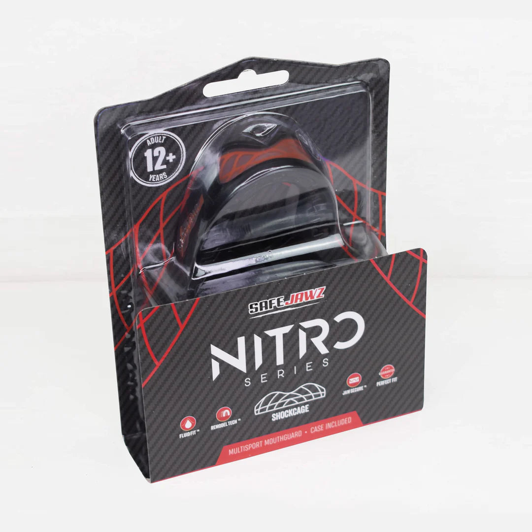 SafeJawz Nitro Series Black and Red - Adult