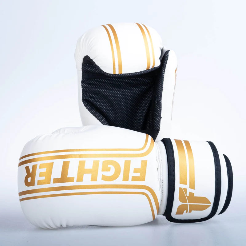 Guantes abiertos Fighter Stripe - Edición SGP - blanco/dorado