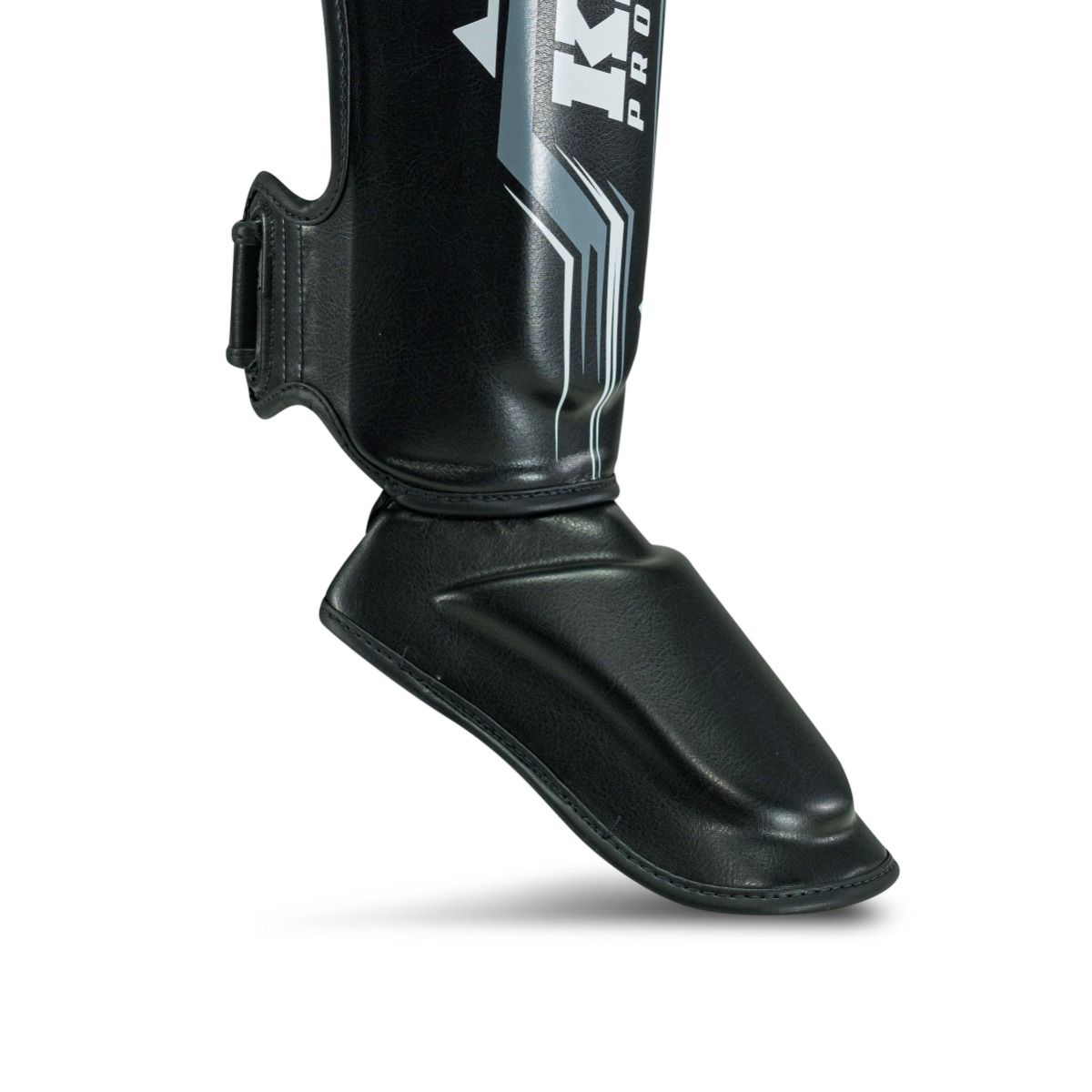 King Pro Boxing Shin Guards Spartan 1 - black, KPB/SG SPARTAN 1