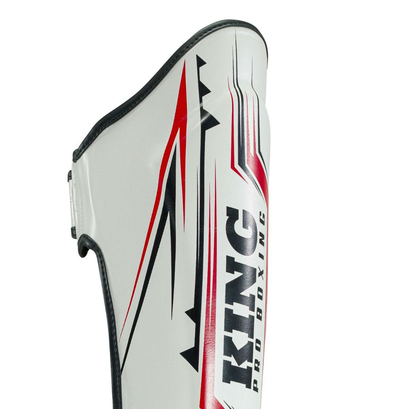 Espinilleras de boxeo King Pro Spartan 2, color blanco, KPB/SG SPARTAN 2