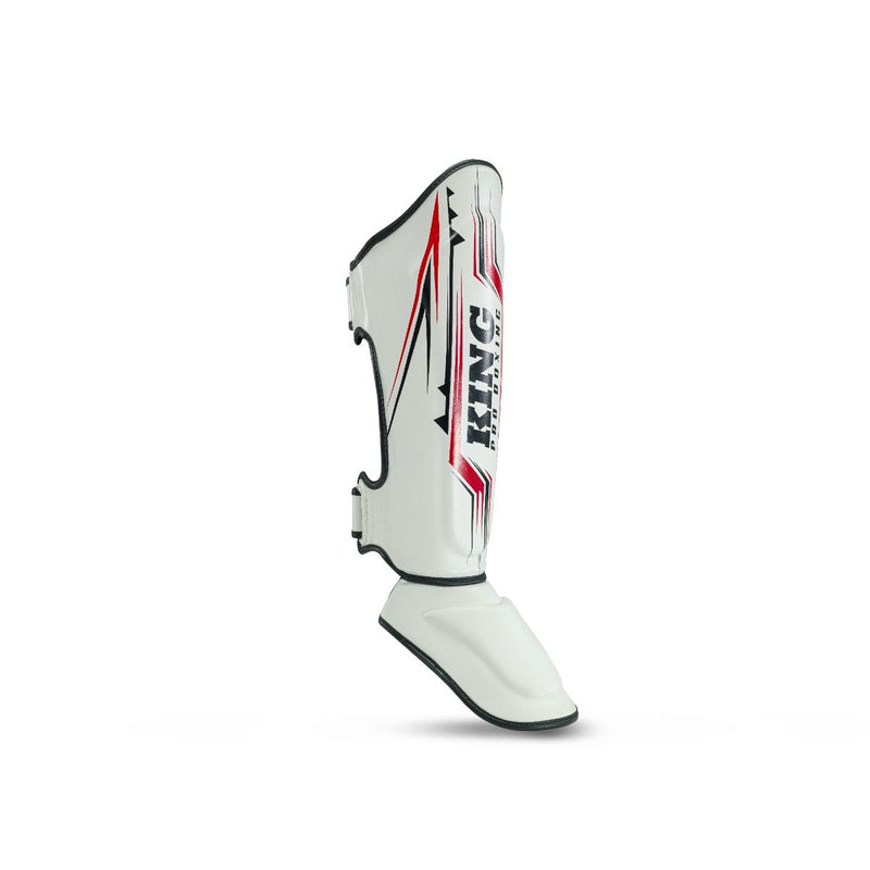 King Pro Boxing Shin Guards Spartan 2 - white, KPB/SG SPARTAN 2