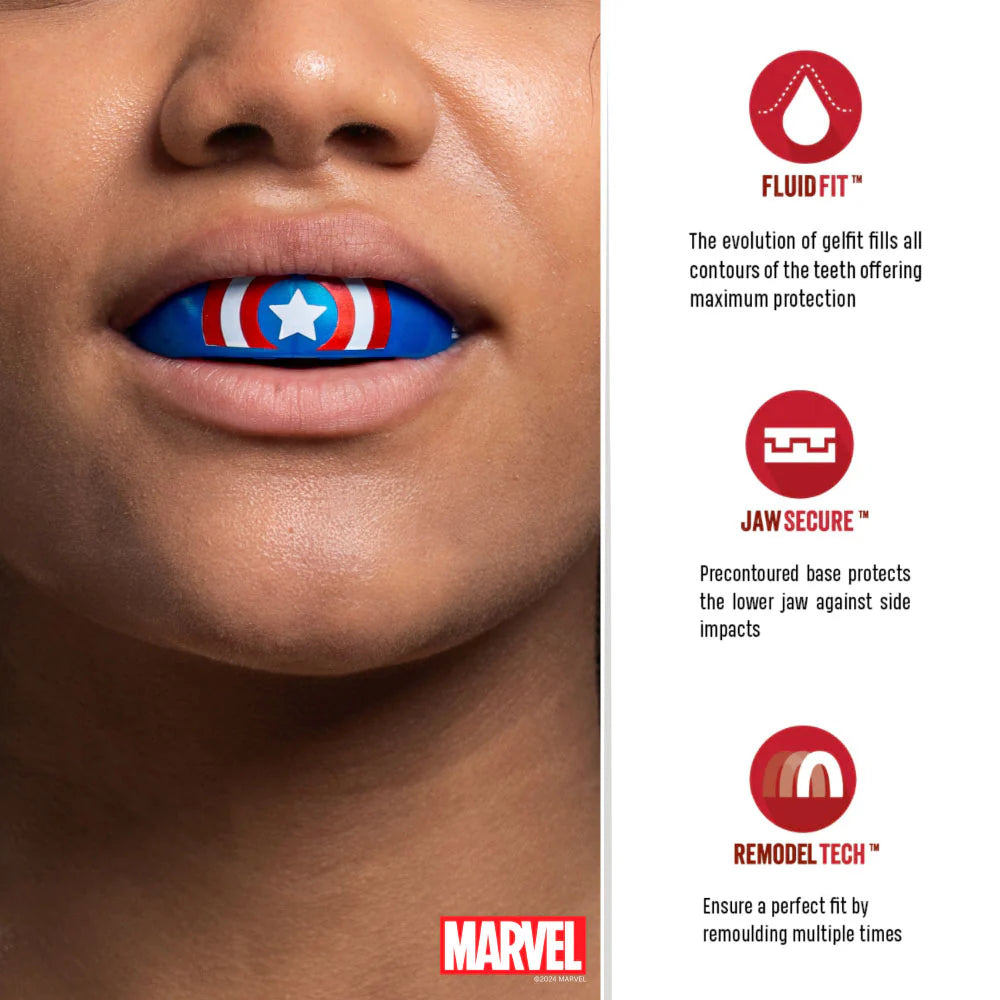 SafeJawz Marvel Captain America Mouthguard