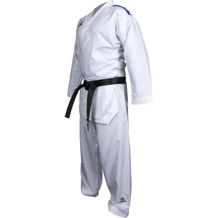 Hayashi WKF Karate-Gi Green - Blue Embroidery, 0475-16