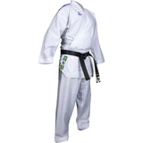 Hayashi WKF Karate-Gi Green - Blue Embroidery, 0475-16