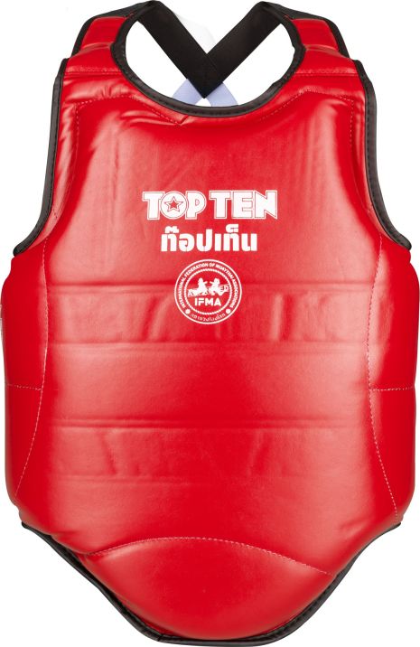 Top Ten Chest guard “Jot Muay” - Red