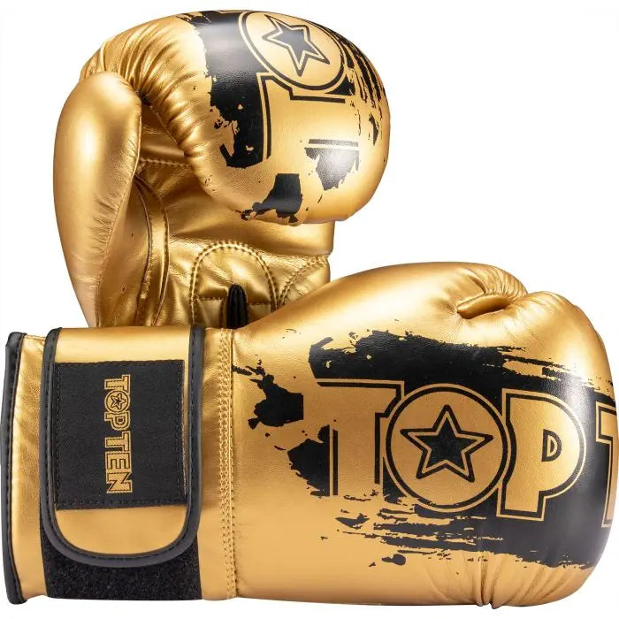 TOP TEN Boxing gloves Power Ink Golden Star - gold/black