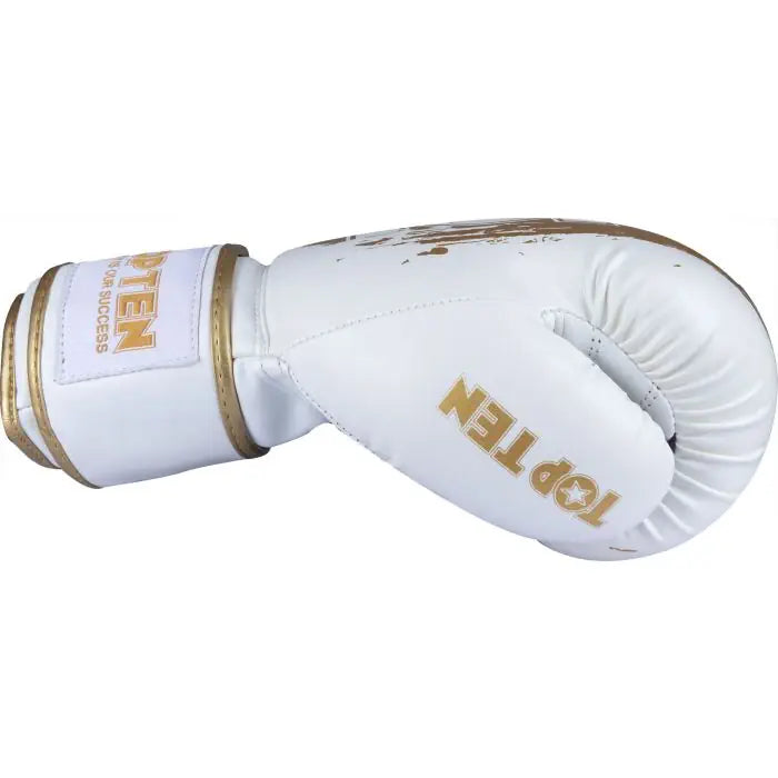 TOP TEN Boxing gloves Power Ink Golden Star - white/gold