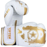 TOP TEN Guantes de boxeo Power Ink Golden Star - blanco/dorado