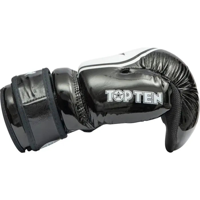 Guantes de artes marciales Top Ten Point-Stop con estrellas negras y blancas, 21656-5