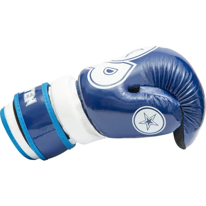 Guantes de mano abierta Pointfighter de color azul brillante y blanco de WAKO TOP TEN, 21656-6