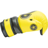 Guantes de mano abierta Pointfighter TOP TEN en amarillo brillante y negro, 21656-6